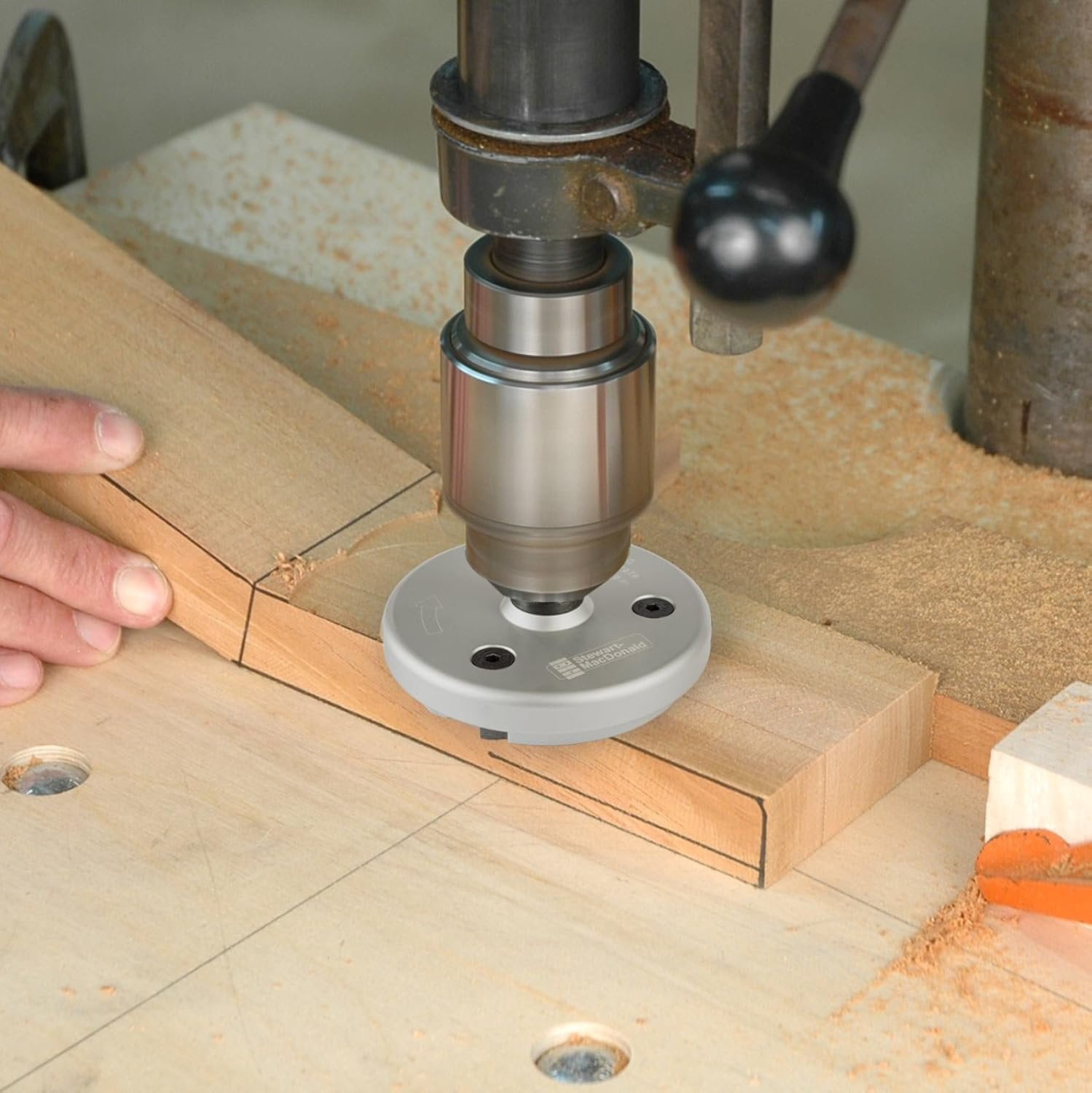 StewMac Safe-T-Planer  Drill Press Planer for Precision Thicknessing  2-3/4" Cutting Width  High-Speed Steel Cutters - For Guitar and Instrument Building