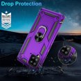thumbnail image 4 of Samsung Galaxy A42 5G Case, with HD Screen Protector, Dual Guard Protection Series Case with Portable Magnetic Ring Stand for Samsung A42 5G, Purple, 4 of 8