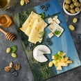 thumbnail image 5 of Saguaro Cutting Board, Big Cactus on the Valley over Bartlett Lake in Desert Shallow Root Nature Image, Decorative Tempered Glass Cutting and Serving Board, Large Size, Blue Green, by Ambesonne, 5 of 5