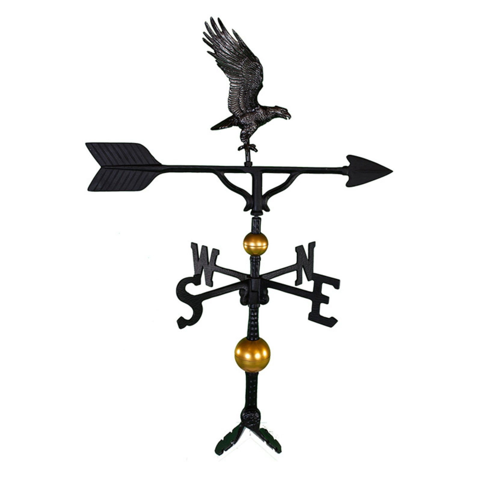 Deluxe Swedish Iron Full Bodied Eagle Weathervane 32 in. by Montague Metal Products