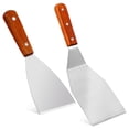 thumbnail image 1 of Miangastore Wood and Stainless Steel Spatulas for Kitchen Use Durable Reliable Easy to Clean Versatile 2 Pcs, 1 of 8