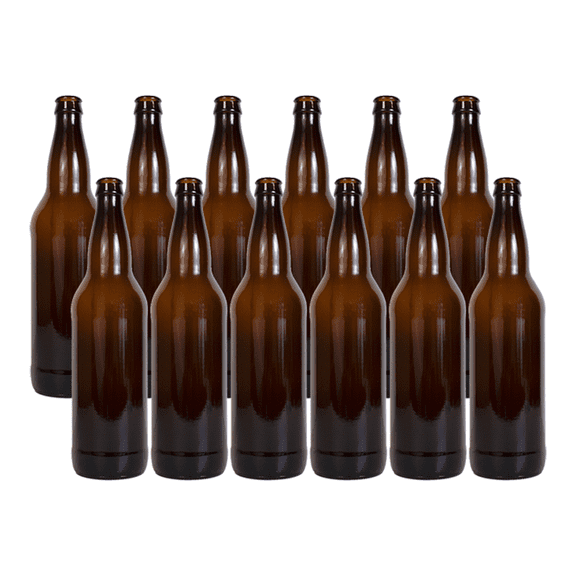 LD Carlson Amber Beer Bottles 22 Oz - 12 Count