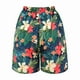 thumbnail image 4 of MKLEKYY Pantalones Cortos de Mezclilla para Mujer, Pantalones Cortos Casuales de Verano para Playa, Cómodos Pantalones Cortos con Cintura Elástica y Estampado Floral con 2 Bolsillos, 4 of 4