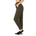 thumbnail image 3 of Women's Joggers Pants Jersey Sweatpants Cotton Tapered Workout Yoga Lounge Casual Pants with Pockets, 3 of 4