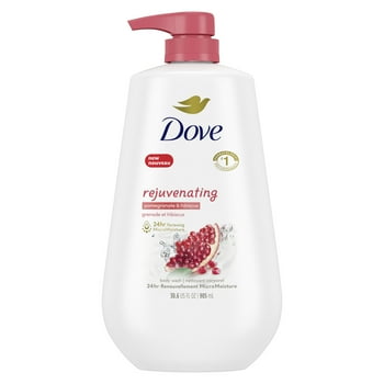 Dove Rejuvenating Liquid Body Wash with Pump Pomegranate & Hibiscus, 30.6 oz