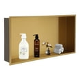 thumbnail image 2 of Logmey 25x13 Inch Stainless Steel Gold Bathroom Shower Niche Built-in Wall Shower Shelve, Living room/Bedroom/Kitchen Storage Shelve, 2 of 9
