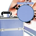 thumbnail image 5 of Ver Beauty Professional Train Makeup Case Organizer with Sliding Trays & Handle (Lavender Stripes), 5 of 6