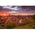 thumbnail image 2 of Bibikow, Walter 32x23 White Modern Wood Framed Museum Art Print Titled - Sweden-Gotland Island-Visby-high angle city view-dusk, 2 of 4