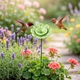 thumbnail image 5 of Bee Watering Station, Ceramic Bee Cup for Garden, Flower Shaped Bee Watering Station Bird Bath Water Feeder, Butterfly Drinking Cup Bee Bath Bowl Garden Stake (1PC, 2"x12.6", Green), 5 of 7