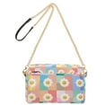 thumbnail image 2 of FORMRS Women Crossbody Purse with Chain Strap Vegan Leather Shoulder Handbag, Pink Checkered Daisy, 2 of 7