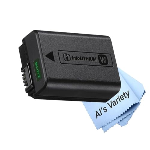 Sony NP-FW50 Lithium-Ion Rechargeable Battery for Sony Alpha A6100, A6400, A7 II, A7R II, A7S II, ZV-E10, Cyber-Shot DSC-RX10, II, III, IV & More Cameras (Bulk Packaging)