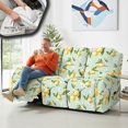 thumbnail image 4 of COEQINE Recliner Sofa Cover Anti-Slip 3 Seater Lazyboy Cover 8 Pieces Soft Recliner Couch Cover Stay in Place Furniture Protector for Reclining Chair, Lemon Floral Green, 4 of 8