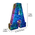 thumbnail image 4 of Qocolhg LED Marquee Letter Lights, Led Marquee Sign Light Up Letters Led Letters Lights 26 Alphabet, Prismatic Iridescent Letters Led Lights Plastic Letters Sign For Home Valentines Day Decorations, 4 of 10