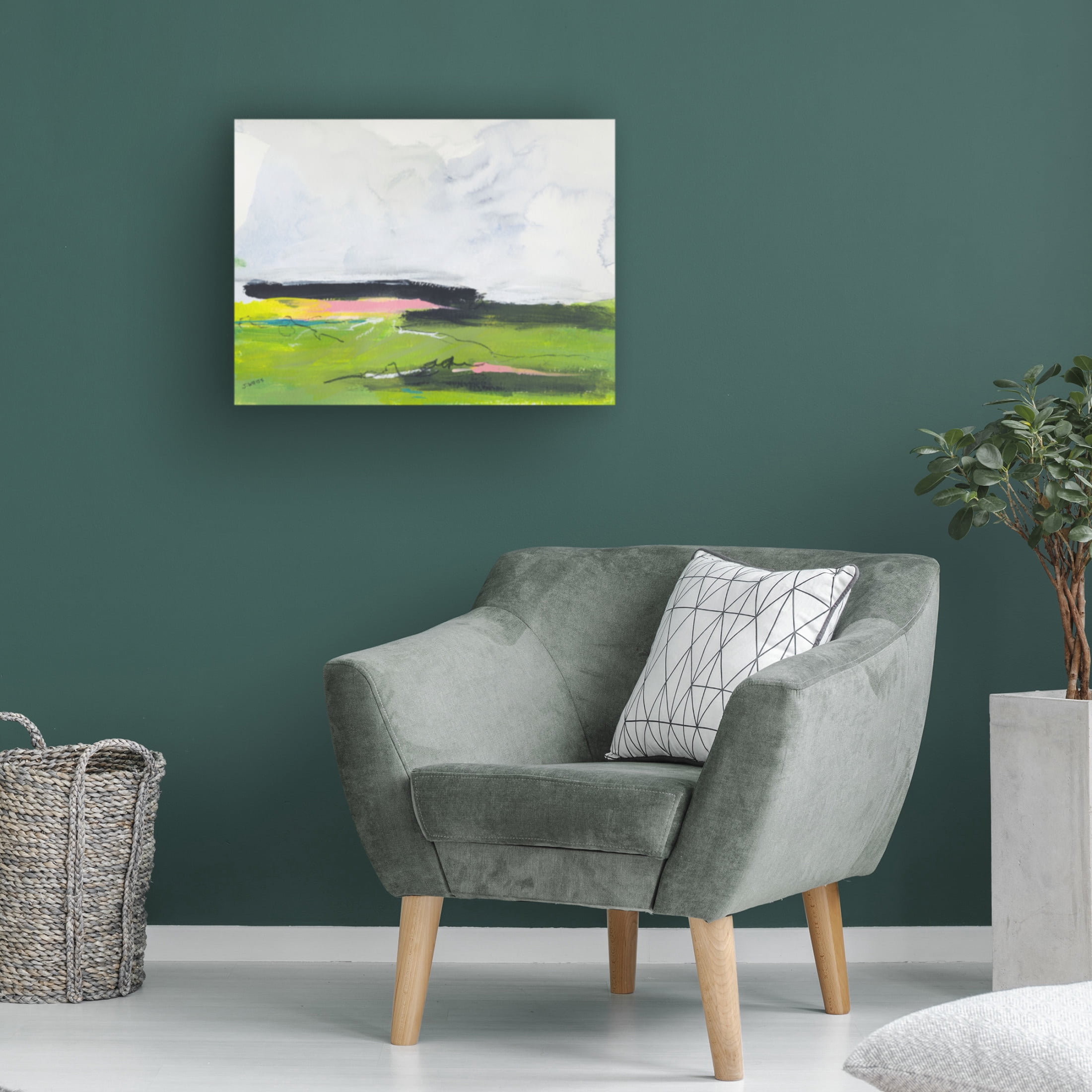 Canvas Wall Art - Jan Weiss 'Waiting For Spring 2' Wall Art for Living Room, Bedroom, or Office Décor by Trademark Fine Art - 19 x 14 Inches