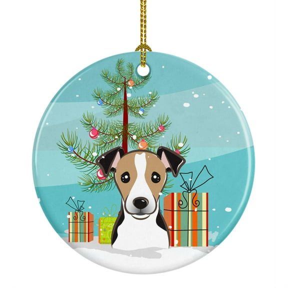 Caroline's Treasures Christmas Tree Jack Russell Terrier Ceramic Ornament