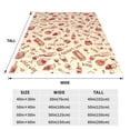 thumbnail image 3 of Bixox Fleece Blanket Red Wine Pattern Super Soft Double-Sided Microfiber Flannel Blanket for Sofa, Bed, Couch,Suitable for All Seasons -, 3 of 5