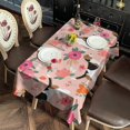 thumbnail image 2 of Pink Beagle and Flower Rectangle Tablecloth 60"x102",Waterproof Polyester Rectangle Table Cloth, Wipeable Spillproof Polyester Tablecloth for Dining, Camping, Indoor and Outdoor, 2 of 6