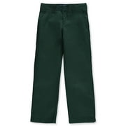 French Toast Boys' Flat Front Relaxed Pants Color: green Size: 16