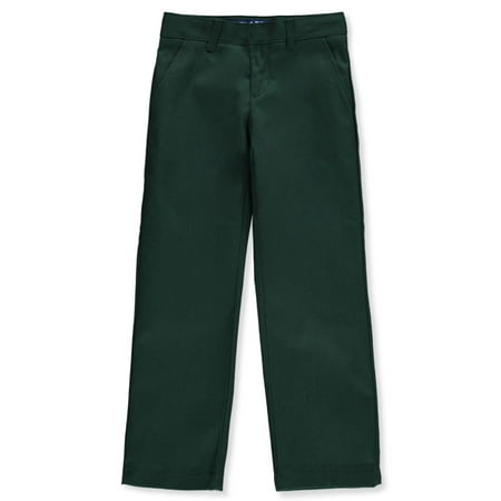 French Toast Boys' Flat Front Relaxed Pants Color: green Size: 16