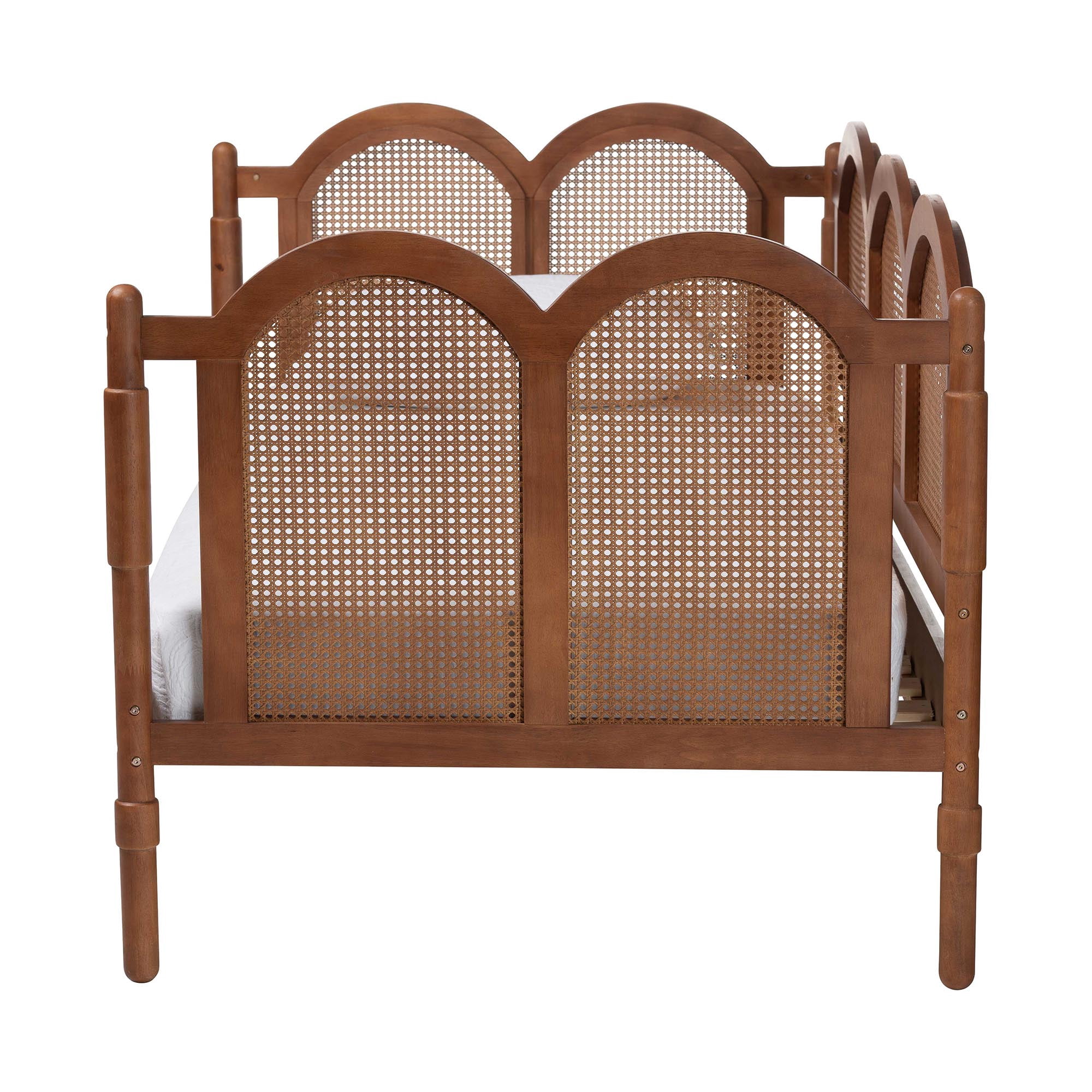 Baxton Studio Carmiya Mid-Century Daybed, Twin, Walnut Brown