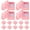 Pink, variant on Small Red Jewelry Gift Boxes, 24 Pcs, 4x4x2.5cm