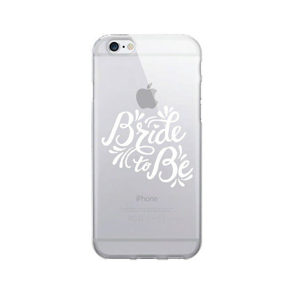 OTM Prints Clear Phone Case, Bride to Be White - iPhone 6 Plus/7 Plus