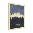 thumbnail image 2 of Trademark Fine Art 'Philadelphia Pennsylvania Skyline Navy' Canvas Art by Michael Tompsett, 2 of 3