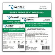 Gentell GEN-19340 Super Absorbent Dressing 4 in. x 4 in. (Box of 10)