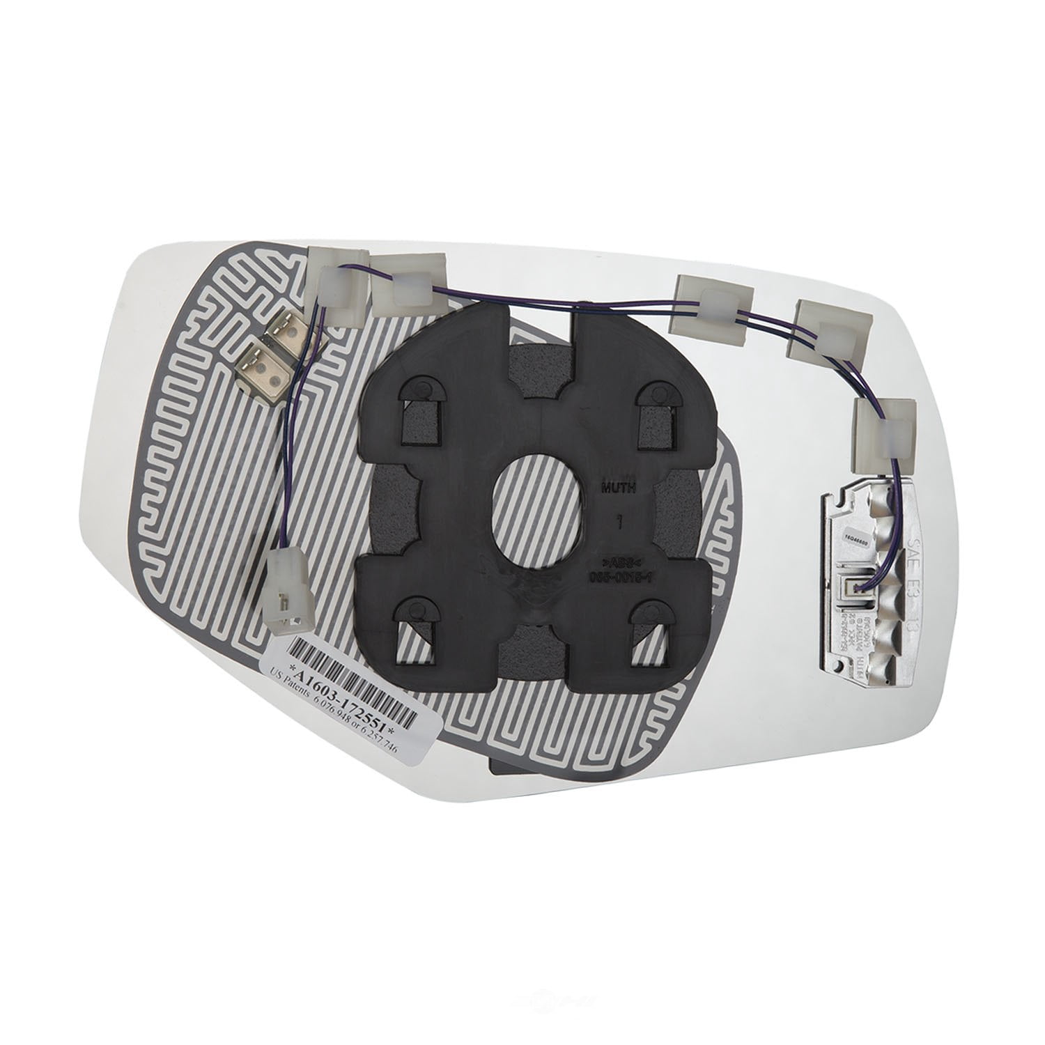 Burco Side View Mirror Replacement Glass with Motor Mount Plate - Clear Glass - 4530HSRSG