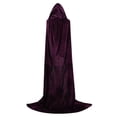 thumbnail image 2 of Disfraces de Halloween, mujeres, hombres, capa elegante, con capucha, bruja adulta, capas largas negras para fiestas navideñas, capas con capucha Methold JR0584-29B, 2 of 3