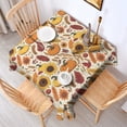 thumbnail image 2 of Fall Pumpkins Sunflowers Autumn Pattern Square Tablecloth,Waterproof Square Table Cover,Wipeable Spillproof Washable Table Cover for Home Kitchen Party Decor 42"X42"(107x107cm), 2 of 6