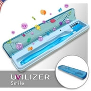 UVILIZER Smile - UV Light Sanitizer & Ultraviolet Sterilizer Toothbrush Case w/Flashlight (Portable UV-C Cleaner for Home, Bathroom, Car, Travel | USB-Charging & Wireless UVC Disinfection Lamp | USA)