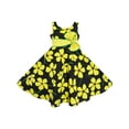 thumbnail image 3 of 2 Pecs Girls Dress Sun Hat Bow Tie Yellow Summer Beach Kids Clothing 7-8, 3 of 6