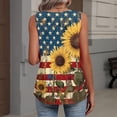 thumbnail image 5 of DORKASM Independence Day Freedom Tank Tops V Neck Patriotic American Flag Blouse Independence Sleeveless Usa Star Stripes T-Shirts Gift Liberty T Shirts Sky Blue M, 5 of 5