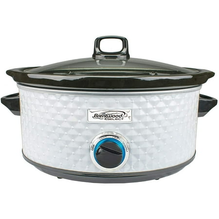 Brentwood Select SC-157W 7 Qt Slow Cooker, White