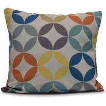Simply Daisy Eye Opener Geometric Print Outdoor Pillow