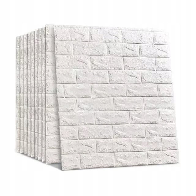 Details about   10Pcs 3D Wall Panel Brick Stickers Mural XPE Foam Adhesive DIY Home Decal Mural