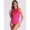 thumbnail image 4 of DARING DIVA Leotard Sleeveless Concert Fringe Bodysuit M Hot Pink, 4 of 6