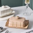 thumbnail image 4 of European-Style Retro Black Butter Dish with Lid, Pure Color Rectangular Ceramic Tableware for Dessert, Hotel & Home Use, Durable & Compact Design, Direct from Manufacturer, 4 of 6