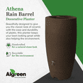 thumbnail image 4 of Algreen Athena 80 Gal Plastic Rain Water Collection Drum Barrel, Brownstone, 4 of 8