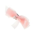 thumbnail image 4 of Unique Bargains 1 Pc Hair Barrettes Fashion Bow with Pearls Hair Clip Pink, 4 of 5