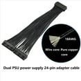 thumbnail image 2 of 6X Fuente de Alimentación Dual PSU Cable Divisor de Placa Base ATX de 24 Pines, 24 Pines (20 + 4) para Cable de Extensión de Placa Base ATX, 2 of 5
