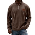 thumbnail image 2 of Men's Quarter Zip Long Sleeve Mock Neck Pullover Sweatshirt XL, 2 of 6