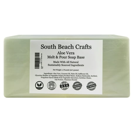 Aloe Vera - 2 Lbs Melt and Pour Soap Base - South Beach