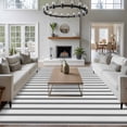 thumbnail image 3 of 8'x10' Area Rugs, Black Striped Indoor Outdoor Area Rug for Living Room Bedroom, Black White Stripes Farmhouse Washable Bathroom Rugs Kitchen Floor Carpet Mats Home Decor Aesthetic, 3 of 8