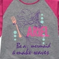 thumbnail image 3 of Disney Princess - Ariel Make Waves - Toddler And Youth Girls Raglan Graphic T-Shirt, 3 of 4