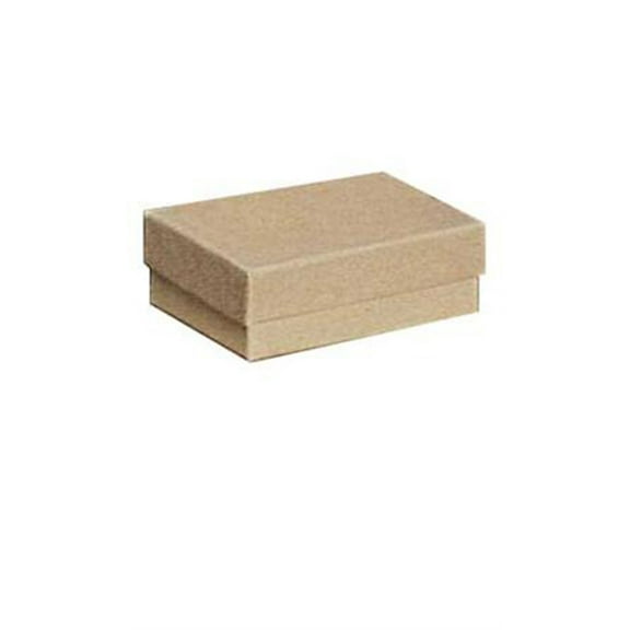 SSWBasics Cotton Filled Kraft Jewelry Boxes - 3 1/16" x 2 1/8" x 1" - Case of 100