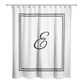 thumbnail image 2 of Creative Products Classic White Monogrammed Shower Curtain - E, 2 of 7