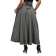 thumbnail image 3 of Falda plisada de verano para mujer, falda de cintura alta para uso diario, falda larga elástica versátil, falda informal, falda sólida de corte A, falda de verano de moda, falda larga (L), 3 of 3