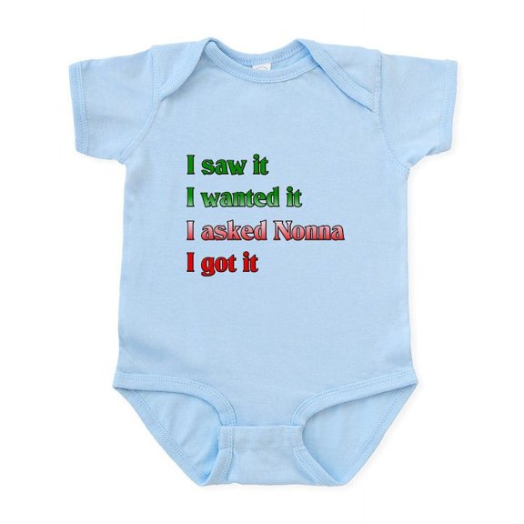 CafePress - I Asked Nonna Infant Bodysuit - Baby Light Bodysuit, Size Newborn - 24 Months